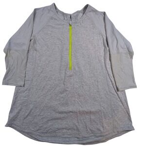 Lululemon Gray 3/4 Sleeve Athletic Pullover – Women's XL FLAW